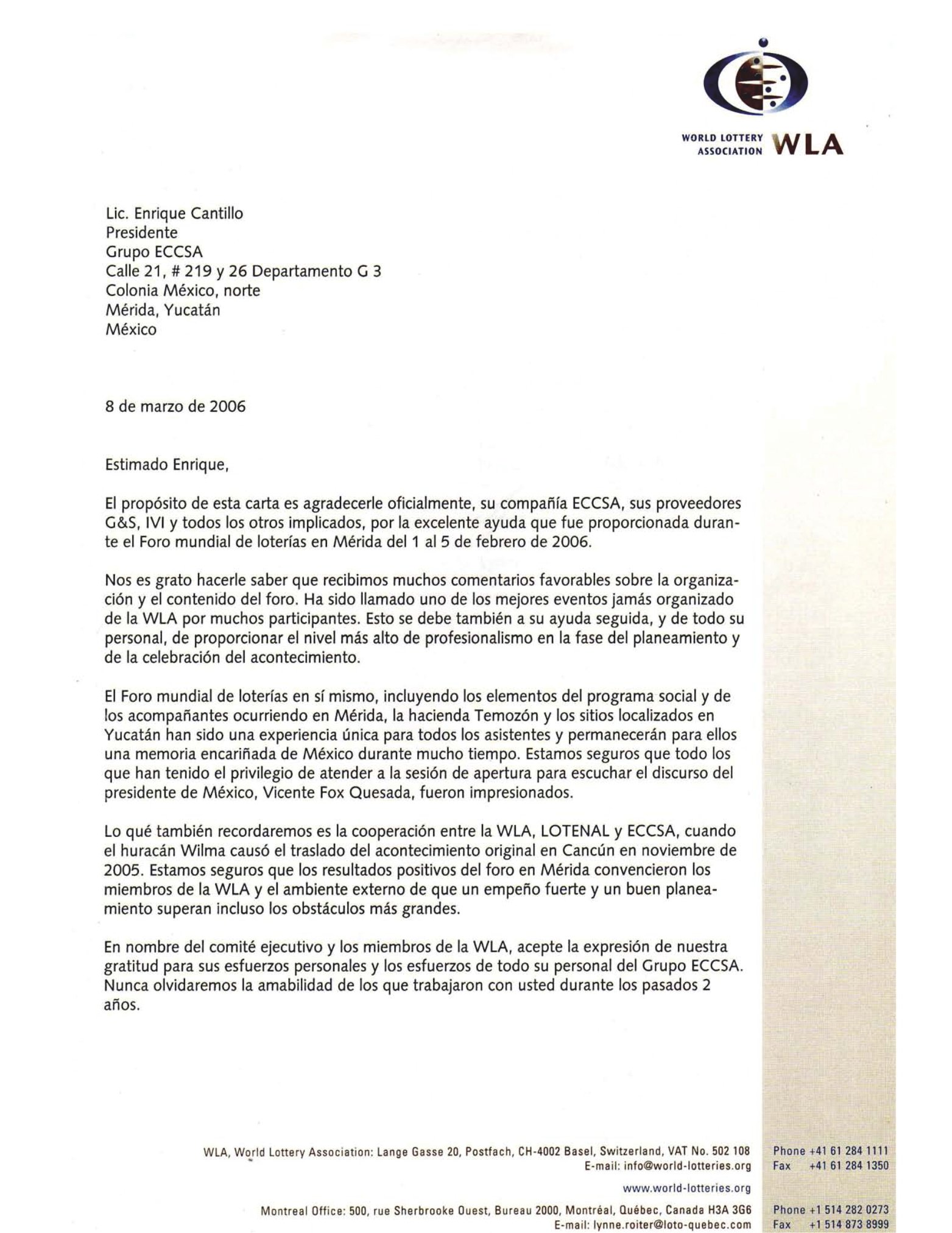 WORLD LOTTERY ASSOCIATION